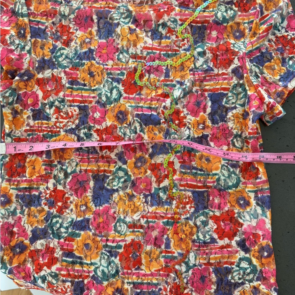 Collina Strada Multicolor Floral Lace Top - Picture 4 of 5